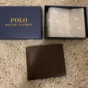 Brand New Polo Ralph Lauren Leather Brown Wallet